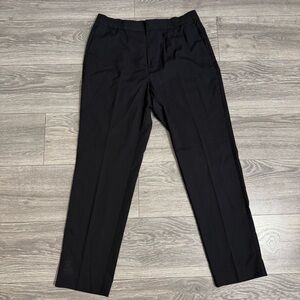 H&M Men Black Slim Fit Cropped Coupe Etroite Dress‎ Pants Elastic Waist Size 34